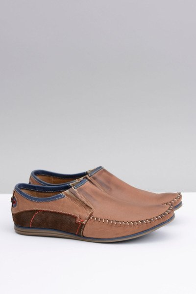 Mocassins En Cuir Verni Pour Homme Marron Teodoro