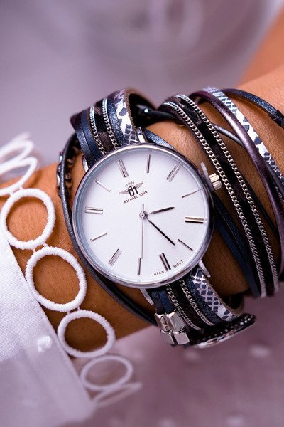 Damen Michael John Wrapped Uhr Grau Lanell