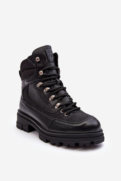 Bottes à lacets doublées chaudes pour femmes noir Big Star MM274663