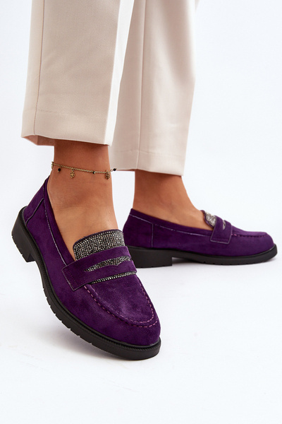 Mocassins Embellis Femme Violet Dananei