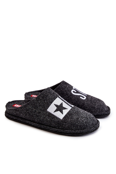 Klassische Herrenhausschuhe Big Star KK176003 Schwarze