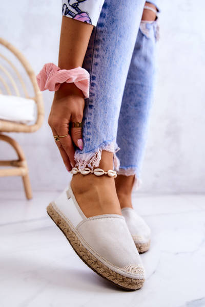 Espadrilles Classiques Femme Big Star JJ274951 Blanc et Gris
