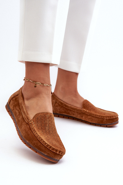 Női velúr mokaszin Camel S.Barski LR755
