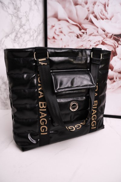 Large Shopper Bag With Pocket LAURA BIAGGI Black