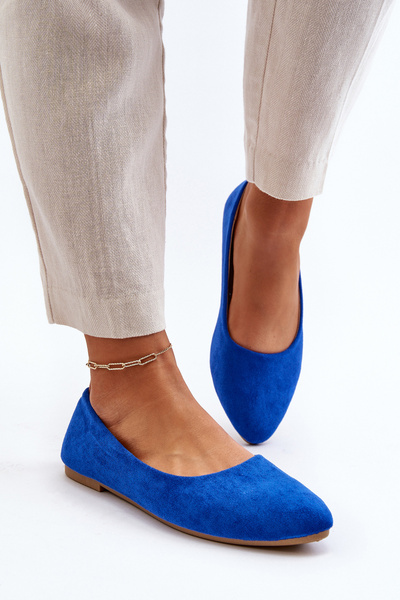 Ballerines en daim bleues pour femmes Kommia