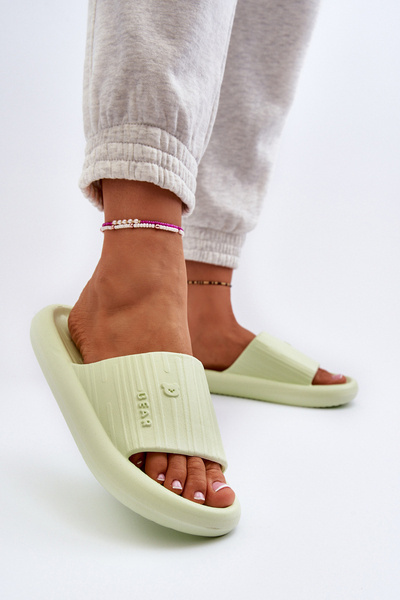 Tongs légères en mousse verte pour femmes Fenicva