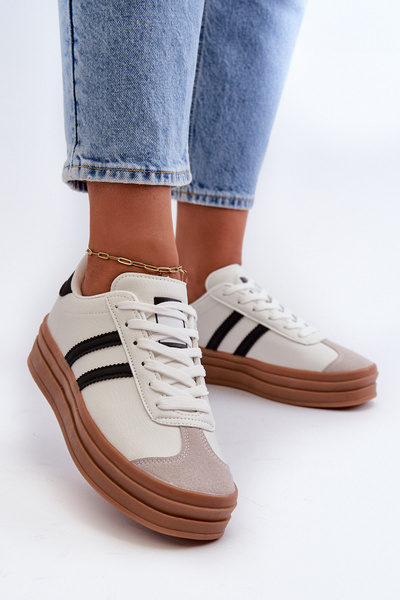 Baskets Plateforme Femme Blanc Egelia