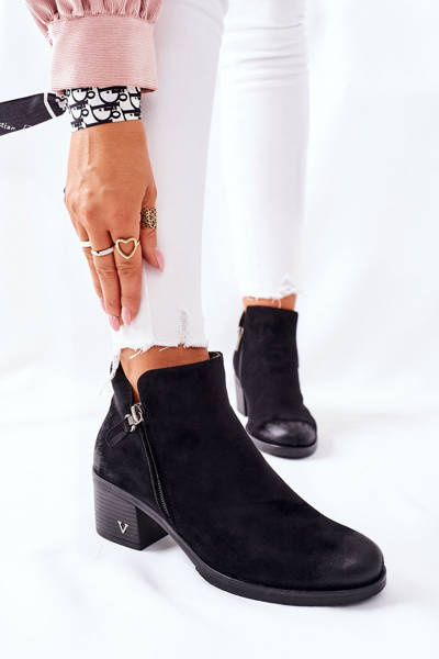 Bottines Plates Femme Daim Noir Bellarena