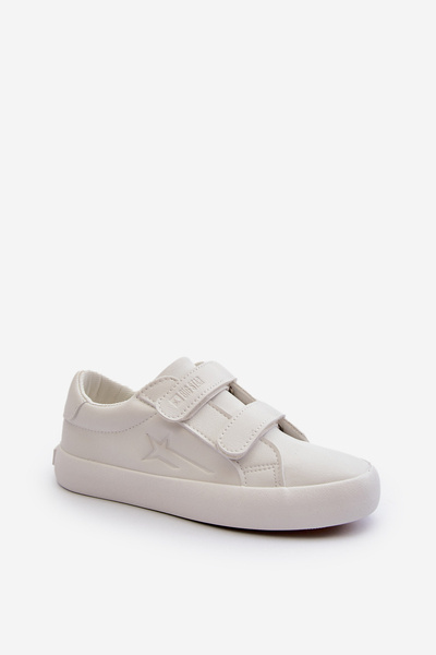Kinder Klettverschluss Turnschuhe Big Star NN374007 Weiß