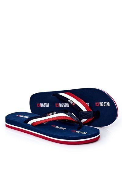 Herren Big Star Flip Flops HH174827 Marineblau