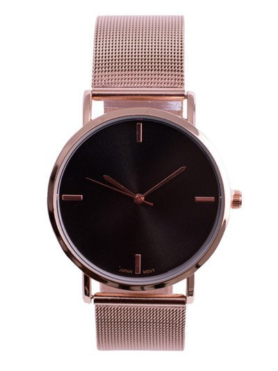 Women's Watch Michael John Lyssa Brățară de aur / Dial negru