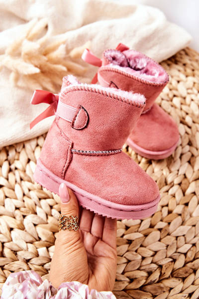 Kinder-Warm-up-Schneestiefel Pink Funky