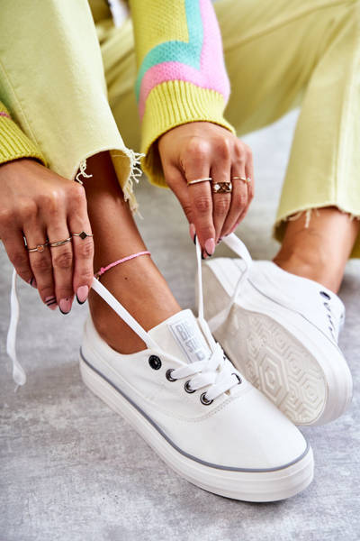 Women's Cloth Sneakers Big Star KK274017 White