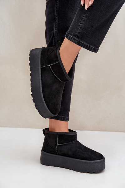 Bottes à Neige Pour Femmes Sur Plateforme Noires Ninala