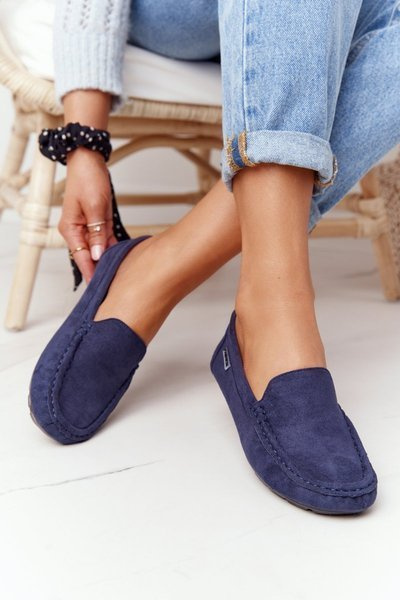 Femei din piele de piele de căprioară Navy Blue San Marino