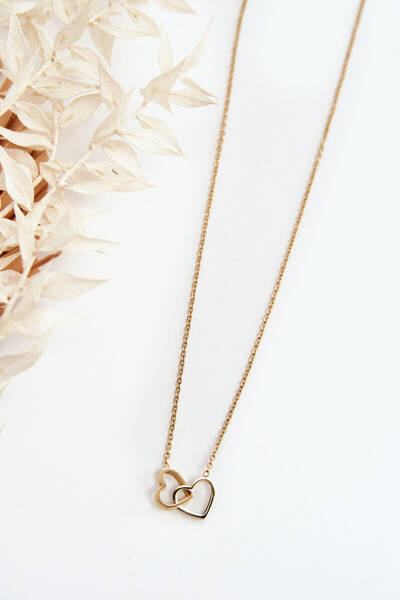 Zarte Kette mit Herzen gold