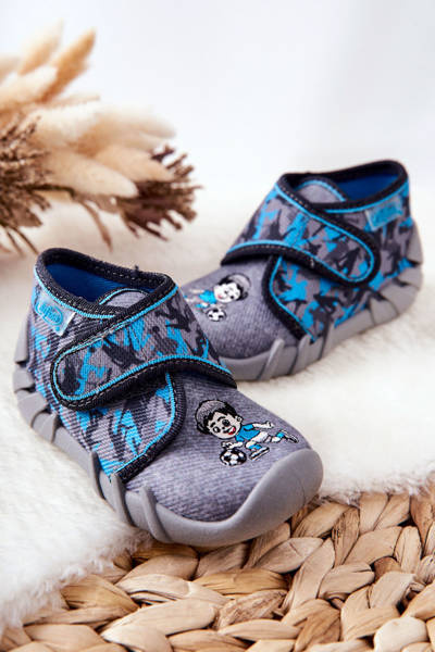 Chaussons Befado 523P014 Gris-Bleu