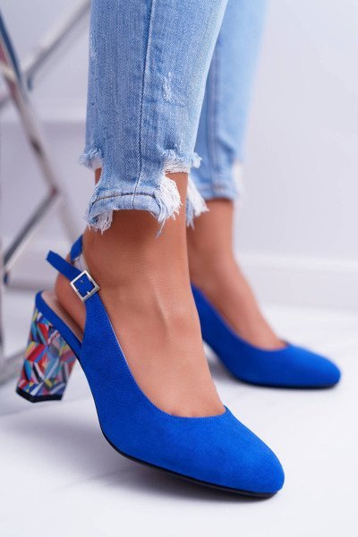 Sergio Leone Galanter pentru femei Stiletto Pumps SK788 Blue Lati