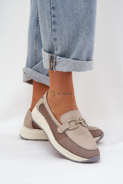 Mocassins en Cuir pour Femme D&A TW210 Gris
