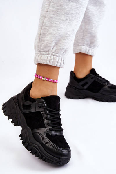 Adidași la modă pentru pantofi sport negru