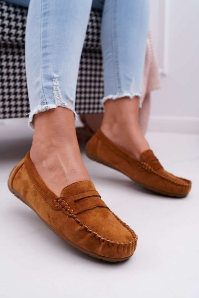Női velúr mokaszin Bolero Camel