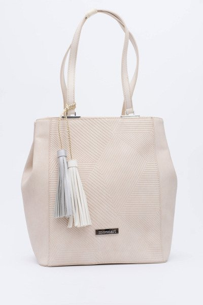 Damen Beige Shopper Handtasche Monnari