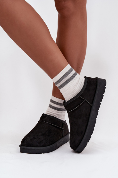 Damentiefschnee Stiefel mit Futter Schwarz Serenne