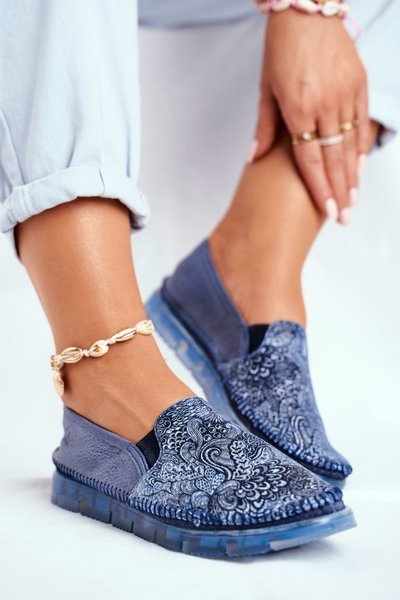 Női Maciejka bebújós bőrcipő Navy blue 03512-45