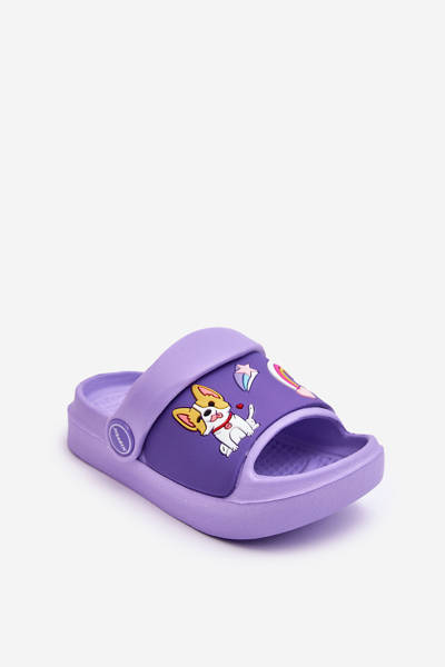 Claquettes Légères Pour Enfants À Motif Animal Violet Rico