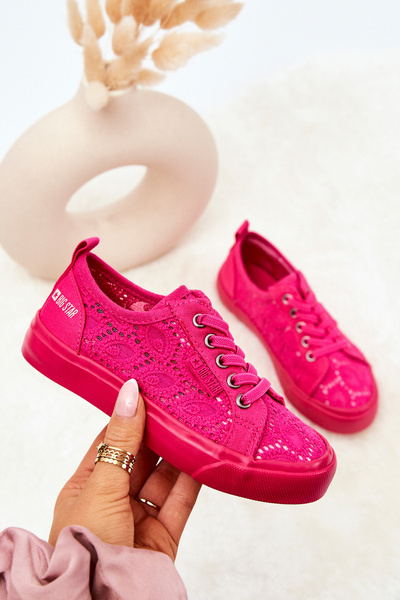 Openwork Sneakers Big Star JJ374007 Pink