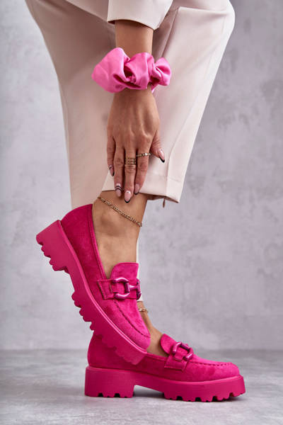 Chaussures en daim pour femmes sur la plateforme Pink Gunn