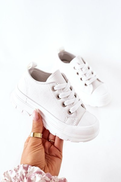 Kinder Plateau Turnschuhe Weiß Reisezeit