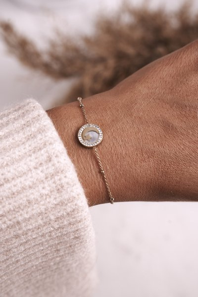 Bracelet avec Lune et Étoile Or Univers