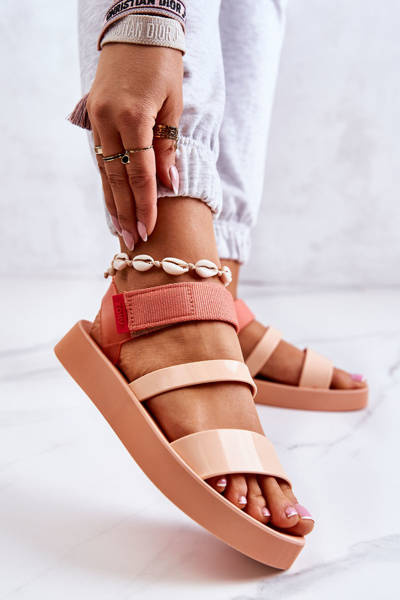 Fragrant Rubber Sandals With Velcro ZAXY HH285288 Orange