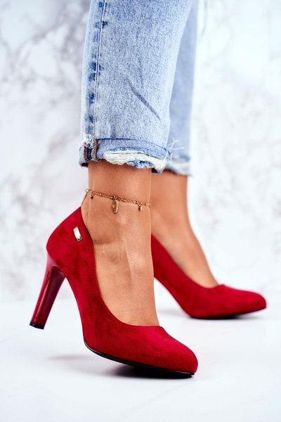 Damen Rote Wildleder Stiletto-Pumps Sergio Leone Campbell