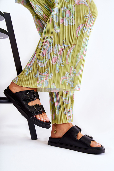 Klasszikus női papucs fekete Weston