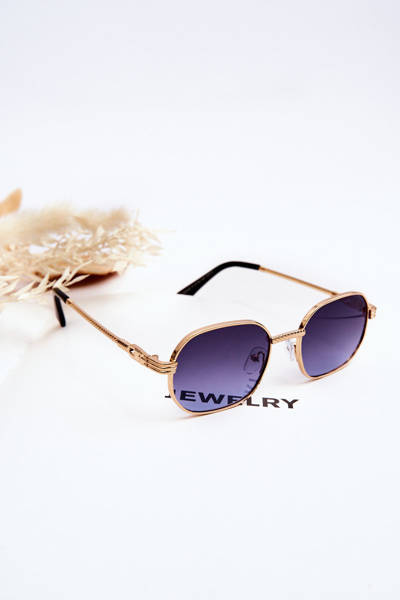 Ochelari de soare la modă Ful Vue V160049 Aur-Violet-albastru