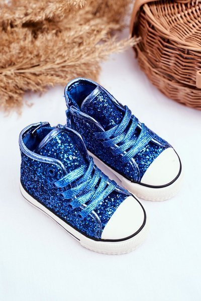 Gyermek tornacipő Glitter Blue Ally-val