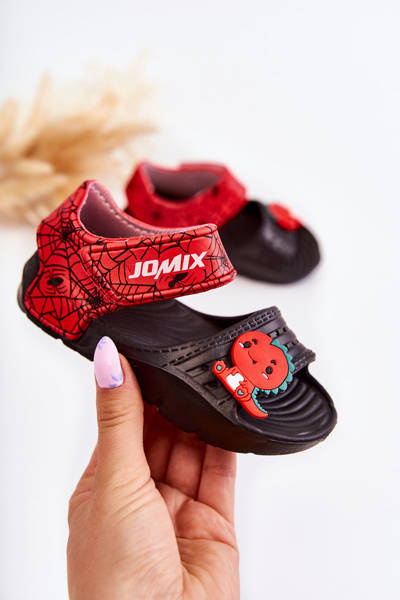 Sandales Enfant Mousse Légère Avec Velcro Noir Asti