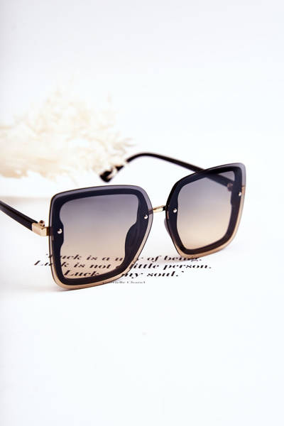 Damenmode-Sonnenbrille V130045 Schwarz-Gold