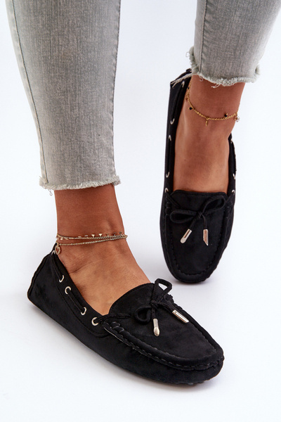 Női mokaszinok Eco Suede Black Anemilda színben