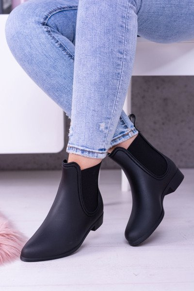 Schwarze Damen-Gummistiefel Amara
