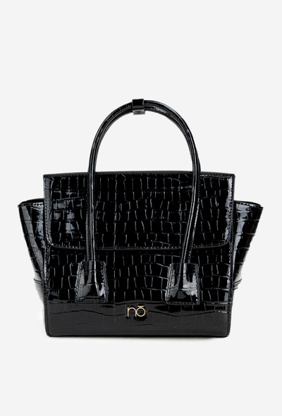 Geantă mică tip cutie cu model embossat NOBO BAG5800-M20 Negru