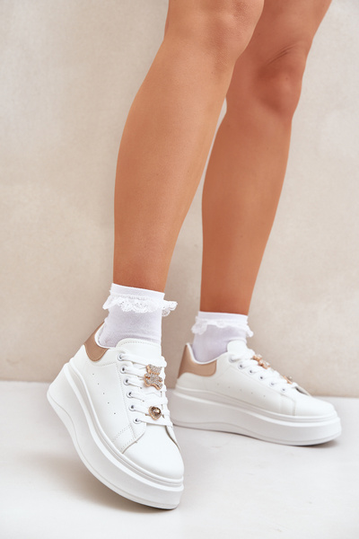 Damen Sneaker mit Ringen weiße Bralinea