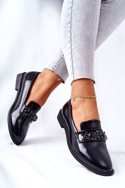 Klassische Schnürstiefel aus Leder mit Riemchendetail Schwarz Valisso