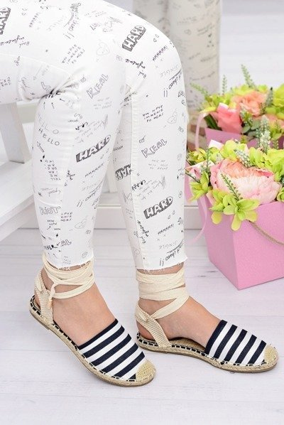 Női lenvászon balerina Tiered Mara Espadrilles Sea