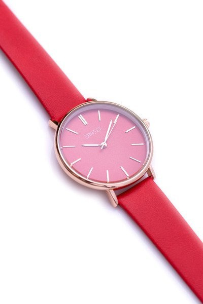 Montre Femme Ernest Montane Cadran Or Rouge