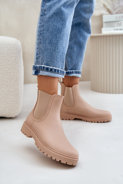 Moteriški guminiai batai su elastiniais įdėklais Beige Ciariel