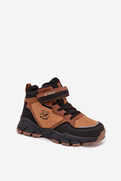 Kinder Winterschuhe für Trekking mit Klettverschluss gefüttert camel Miravie