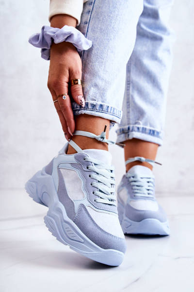 Damen Sportschuhe Turnschuhe Blau Bacaris